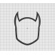 Batman Style Mask Applique Embroidery Design in 3x3 4x4 5x5 and 6x6 Sizes