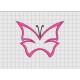 Butterfly 1 Layer Applique Embroidery Design in 3x3 4x4 5x5 and 6x6 Sizes