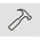 Hammer Applique Embroidery Design in 3x3 4x4 5x5 and 6x6 Sizes