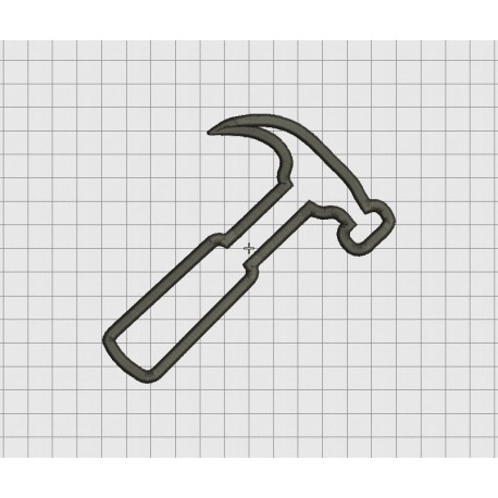 Hammer Applique Embroidery Design in 3x3 4x4 5x5 and 6x6 Sizes