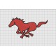 Horse Running Mustang Thoroughbred Embroidery Design in 3x3 4x4 and 5x7 Sizes