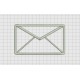 Mail Letter Envelope Applique Embroidery Design in 3x3 4x4 and 5x7 Sizes