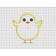 Chick Small Bird Applique Embroidery Design in 3x3 4x4 5x5 and 6x6 Sizes
