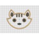 Chipmunk Face Applique Embroidery Design in 3x3 4x4 5x5 and 6x6 Sizes