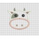 Cow Face Applique Embroidery Design in 3x3 4x4 5x5 and 6x6 Sizes