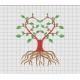 Tree Heart and Roots Embroidery Design in 4x4 5x5 6x6 and 7x7 Sizes