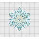 Snowflake 3 Full Stitch Embroidery Design in 1.5"x1.5" 2x2 3x3 4x4 and 5x5 Sizes
