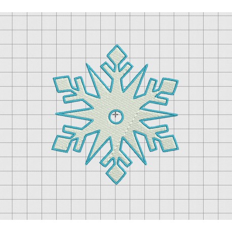 Snowflake 3 Full Stitch Embroidery Design in 1.5"x1.5" 2x2 3x3 4x4 and 5x5 Sizes