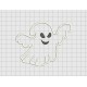 Ghost 3 Scary Halloween Applique Embroidery Design in 4x4 5x5 and 6x6 Sizes