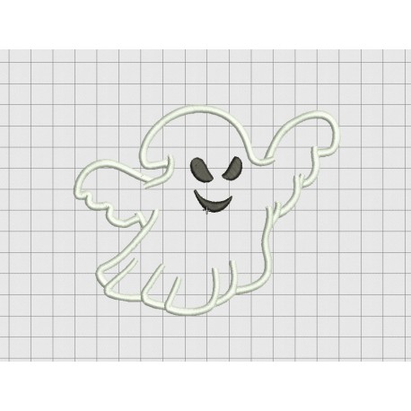 Ghost 3 Scary Halloween Applique Embroidery Design in 4x4 5x5 and 6x6 Sizes
