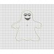 Ghost Happy Halloween Applique Embroidery Design in 4x4 5x5 and 6x6 Sizes