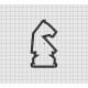 Chess Knight Piece Applique Embroidery Design in 4x4 5x5 and 6x6 Sizes