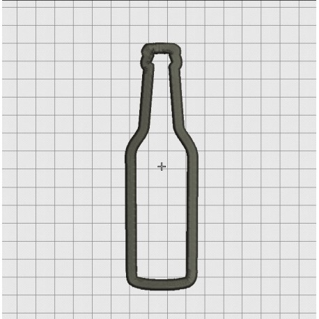 Beer Long Neck Bottle Applique Embroidery Design in 4x4 5x7 and 6x10 Sizes