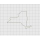 New York State Felt Embroidery Design in 1 inch, 1.5 inch, 2 inch, and 3 inch Sizes