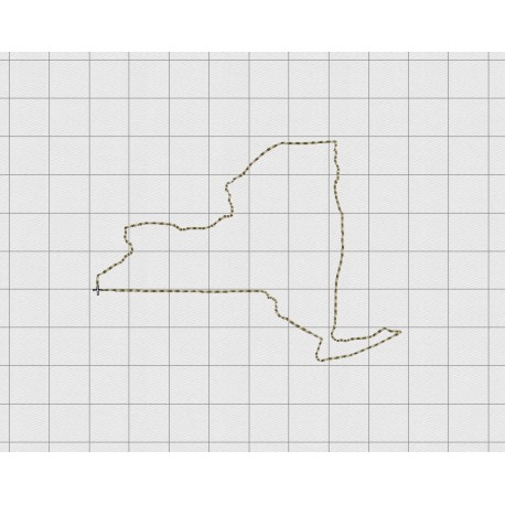 New York State Felt Embroidery Design in 1 inch, 1.5 inch, 2 inch, and 3 inch Sizes