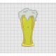 Beer Pint and Foam Embroidery Design in 2x2 3x3 4x4 5x5 and 6x6 Sizes