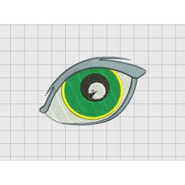 Eye Eyeball Full Stitch Embroidery Design in 1x1 2x2 3x3 and 4x4 Sizes