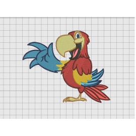 Macaw Bird Embroidery Design in 4x4 5x5 6x6 and 7x7 Sizes