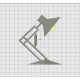 Desk Lamp Full Stitch Embroidery Design in 3x3 4x4 5x5 and 6x6