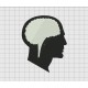 Human Head Brain Cerebrum Fill Stitch Embroidery Design in 3x3 4x4 5x5 and 6x6 Sizes
