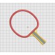 Table Tennis Racquet Applique Embroidery Design in 3x3 4x4 5x5 and 6x6 Sizes