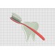 Tooth and Toothbrush Embroidery Design in 3x3 4x4 5x5 and 6x6 Sizes