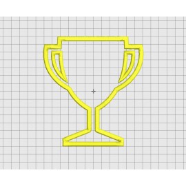 Trophy Cup Applique Embroidery Design in 3x3 4x4 5x5 6x6 and 7x7 Sizes