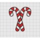 Candy Cane Christmas Felt Embroidery Design in 2 inch 2.5" 3 inch and 4" Sizes