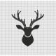 Deer Buck 2 Silhouette Embroidery Design in 2x2 3x3 4x4 5x5 and 6x6 Sizes