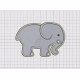 Elephant Profile Embroidery Design in 2x2 3x3 4x4 5x5 and 6x6 Sizes