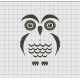 Owl No Outline Full Stitch Embroidery Design in 3x3 4x4 5x5 and 6x6 Sizes