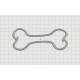 Dog Bone 2 Applique Embroidery Design in 3x3 4x4 5x5 6x6 and 7x7 Sizes