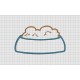 Dog Cat Food Bowl Applique Embroidery Design in 4x4 5x7 and 6x10 Sizes