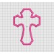 Cross Christianity Applique Embroidery Design in 3x3 4x4 5x5 6x6 and 7x7 Sizes