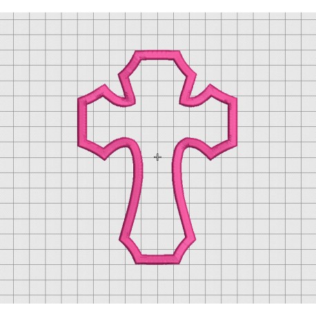 Cross Christianity Applique Embroidery Design in 3x3 4x4 5x5 6x6 and 7x7 Sizes