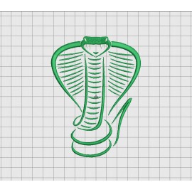 Cobra Snake Outline Embroidery Design File in Sizes 3x3 4x4 5x5 6x6 and 7x7