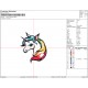 Unicorn Rainbow Mane Embroidery Design in 4x4 5x5 6x6 and 7x7 Sizes