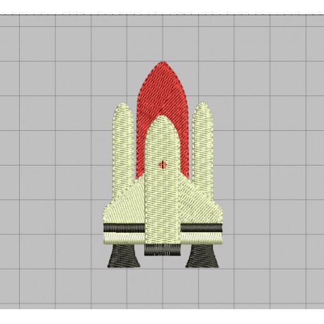 Space Shuttle Spacecraft Embroidery Design in 2x2 3x3 and 4x4 Sizes