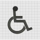 Handicap Disability Symbol Sign Embroidery Design in 1x1 2x2 3x3 4x4 and 5x5 Sizes
