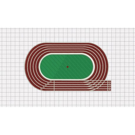 Track and Field Embroidery Design in 4x4 5x7 and 6x10 Sizes