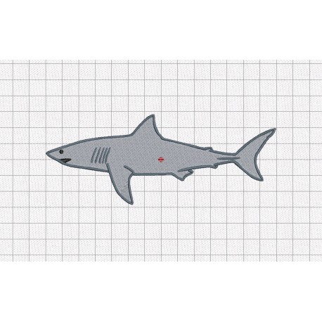 Shark Realistic Embroidery Design in 4x4 5x5 6x6 and 7x7 Sizes