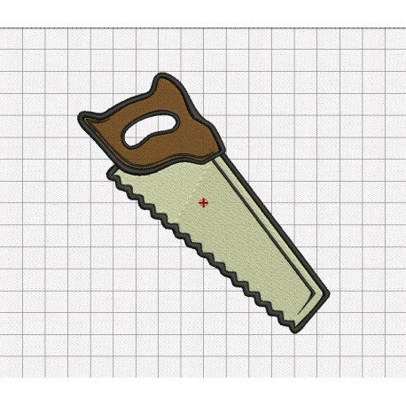 Saw Embroidery Design in 3x3 4x4 5x5 and 6x6 Sizes