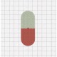 Pill Capsule Fill Stitch Embroidery Design File in Sizes .5", 1", 2x2 3x3 and 4x4
