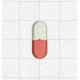Pill Capsule Fill Stitch Embroidery Design File in Sizes .5", 1", 2x2 3x3 and 4x4