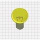 Light Bulb with Filament Embroidery Design in 2x2 3x3 and 4x4 Sizes