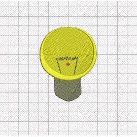 Light Bulb with Filament Embroidery Design in 2x2 3x3 and 4x4 Sizes