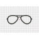 Aviator Style Glasses Applique Embroidery Design in 3x3 4x4 and 5x7 Sizes