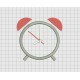 Alarm Clock Twin Bells Applique Embroidery Design in 3x3 4x4 5x5 and 6x6 Sizes