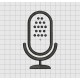 Microphone Applique Embroidery Design in 3x3 4x4 5x5 and 6x6 Sizes
