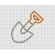 Shovel Applique Embroidery Design in 3x3 4x4 5x5 and 6x6 Sizes
